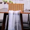 MRESXT 5 m x 48 cm Transparent Crystal Organza Tulle Roll, Light Pink view 3