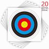20-Pack Bullseye Archery Targets, 10-Ring Paper Targets, 62 x 62 cm view 2