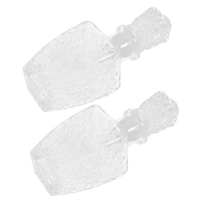 Cabilock 2-Piece 250 ml Transparent Glass Wine Bottles, Elegant Portable Thick-Walled Storage Bottles for Home