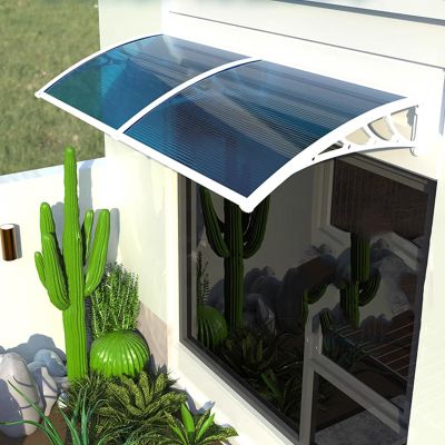 Modern Front Door Awning, 60 x 120 cm, Durable, Blue