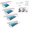 Modern Front Door Awning, 60 x 120 cm, Durable, Blue view 4