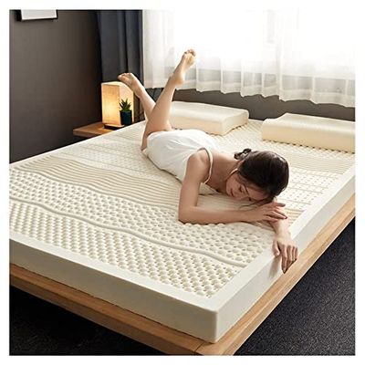 3-Inch Soft Mattress Topper Made of 100% Natural Premium Latex, Queen Size, 7.5 cm, 120 x 190 cm