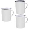 Ciieeo 3-Piece Enamel Measuring Cup Set, 1,000 mL, White, with Lids view 1