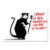 Giallobus Banksy Painting, “I’m Out of Bed and Dressed,” Acrylic Glass, 50 x 35 cm view 1