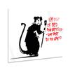 Giallobus Banksy Painting, “I’m Out of Bed and Dressed,” Acrylic Glass, 50 x 35 cm view 2