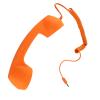 Radiation-Reducing Retro Phone Handset with 3.5 mm Jack for Smartphones, Orange view 1