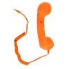 Radiation-Reducing Retro Phone Handset with 3.5 mm Jack for Smartphones, Orange view 3