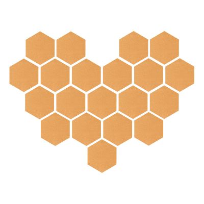 Hexagonal Cork Bulletin Board Tiles, 20-Pack, Large