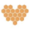 Hexagonal Cork Bulletin Board Tiles, 20-Pack, Large view 1