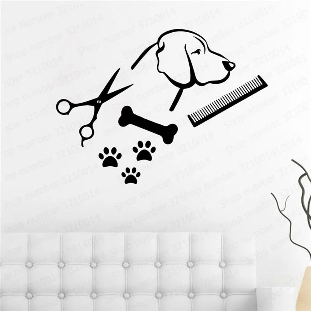 LUXINSHISU Creative DIY Beauty Salon Dog Wall Sticker