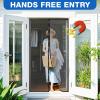 Wzlxcxxy Magnetic Fly Screen Door for Balcony, 185 x 180 cm, Black view 2