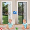 Wzlxcxxy Magnetic Fly Screen Door for Balcony, 185 x 180 cm, Black view 4