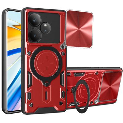 Jiajihua Case for Tecno Pova 6 5G/6 Pro 5G, Red