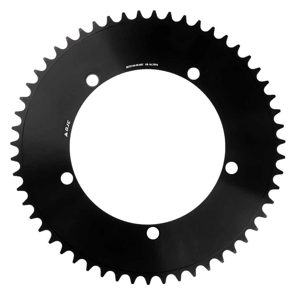 DJC 144 BCD Round Chainring for Fixed-Gear/Track Bikes, 47T–64T, 1/2 x 1/8 (60T)