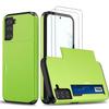 Beajew Samsung Galaxy S22 Plus Case with 2 Screen Protectors, Card Slot, Green view 1