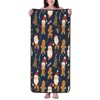 Kingww The Gingerbread Man Soft, Comfortable Bath Towel, Highly Absorbent and Quick-Drying, 140 x 69 cm