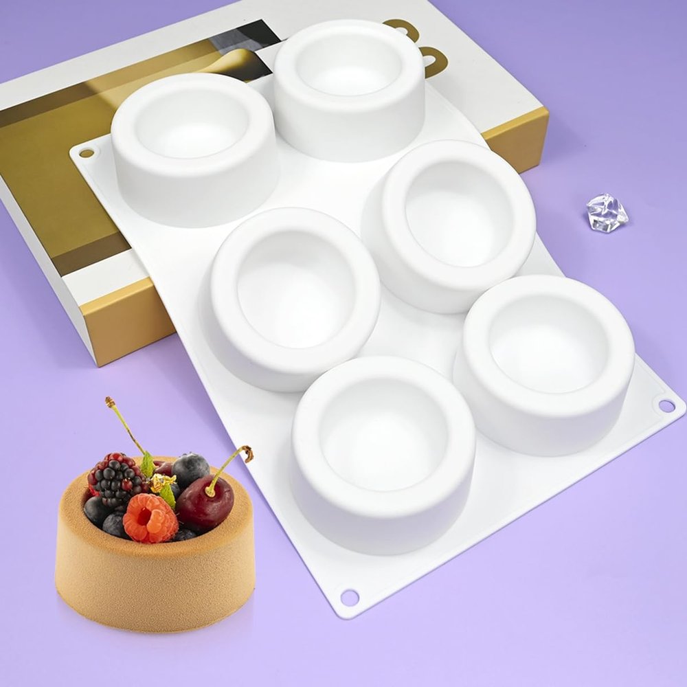 mostsom Silicone Mousse Mold, Round Cup Design