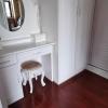 Round Vanity Stool, 43 cm, Gold Velvet with Silver Legs view 3