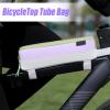 Waterproof Top Tube Bike Bag with Zipper, 300D Oxford, Purple/Pink/Yellow view 4