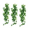 3 Artificial Vine Ornaments with Green Leaves for Wall Decor view 1