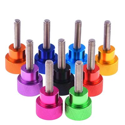 Colorful Knurled Screws with Knurled Head M6–M8, Silver, M6 x 12 mm (2 pcs.)