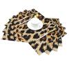 Leopard Print Placemats, Set of 4, Woven PVC, Heat-Resistant, 45 x 30 cm view 2