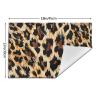 Leopard Print Placemats, Set of 4, Woven PVC, Heat-Resistant, 45 x 30 cm view 3