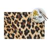 Leopard Print Placemats, Set of 4, Woven PVC, Heat-Resistant, 45 x 30 cm view 4