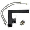 MOOEDJKL Solid Brass Matte Black Kitchen Faucet with Swivel Spout view 1