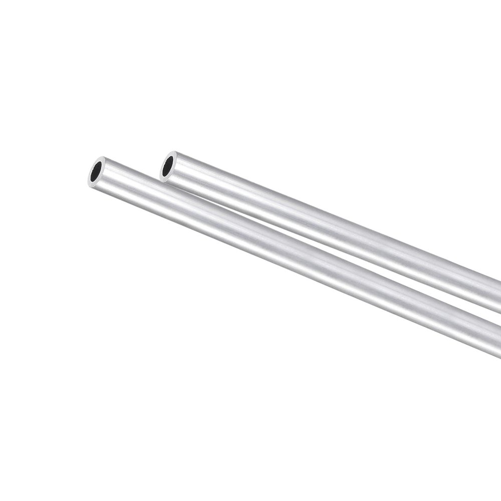 MACHSWON 6063 Aluminum Round Tube, 3 mm OD, 2 mm ID, 250 mm Long, Seamless, Straight, 2-Pack