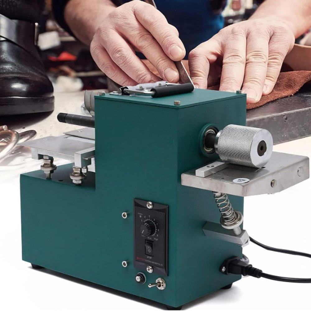 Double-Head Leather Strip Cutting Machine with Edge-Folding Function