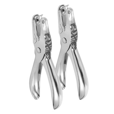 SHINEOFI 2-Pack Metal Single-Hole Punches, Portable Paper Punches for Office and Home
