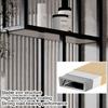 Room Divider, Translucent Glass Partition with Shelves for Hallway, Bathroom, Restaurant, Bar, Hotel, or Office, White, 100 x 80 cm view 2