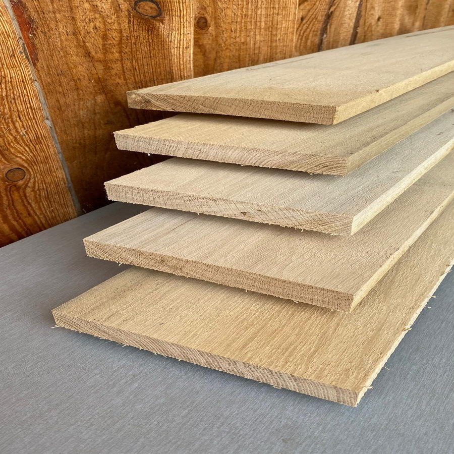 Oak Board 150 mm x 18 mm - 100 cm / 1.0 m, Formwork Lumber, Lengths 20-300 cm (5 pcs.)