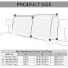 Treer Stretch Headboard Cover, Silver Gray, 200 cm view 2