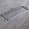 Chrome-Plated Wall-Mounted Towel Rack with Shelf view 2