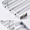 Chrome-Plated Wall-Mounted Towel Rack with Shelf view 3