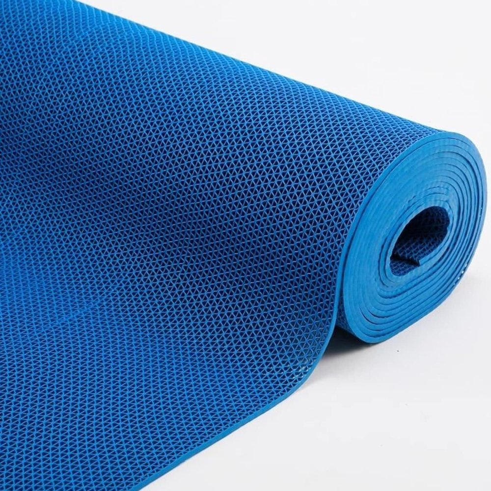 EdfYHSL PVC Drainage Anti-Slip Floor Mat, Cuttable, 35.4 x 39.4 in
