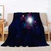 BIAFRA Soft Flannel Throw Blanket, Universe Stars, 135 x 200 cm view 1