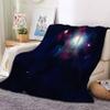 BIAFRA Soft Flannel Throw Blanket, Universe Stars, 135 x 200 cm view 3