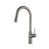 Pull-Down Kitchen Faucet, Single-Handle, 360° Swivel, Stainless Steel, Gray view 1