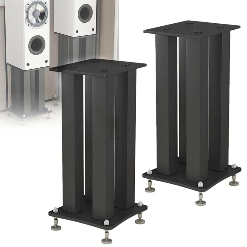 Floor-Standing Speaker Stand, Universal, Reduced Vibration, Optional Sand Filling, 20 cm High