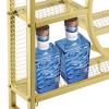 Wall-Mounted Wine Rack with Liquor Bottle & Glass Holder, 3-Tier, Gold, 120 cm view 3