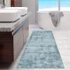 Siunwdiy Hallway Runner Rug 100 x 160 cm - Abstract Light Blue Design, Non-Slip, Washable Kitchen Runner view 2