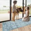 Siunwdiy Hallway Runner Rug 100 x 160 cm - Abstract Light Blue Design, Non-Slip, Washable Kitchen Runner view 4