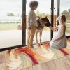 Siunwdiy Orange Abstract Runner Rug, Washable Non-Slip, 70 x 300 cm view 4
