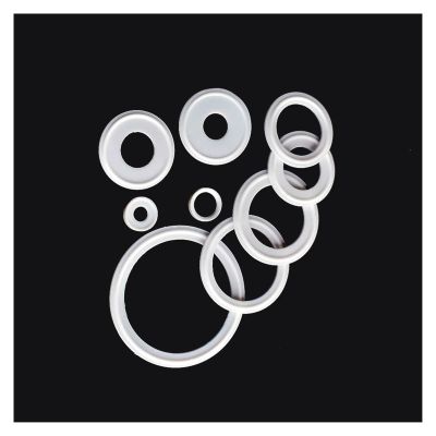 BYLSAGWHT 5-Piece Set for 19 mm Pipe, 219 mm O.D. Tri-Clamp Ferrule PTFE Sealing Strip Gasket Rings