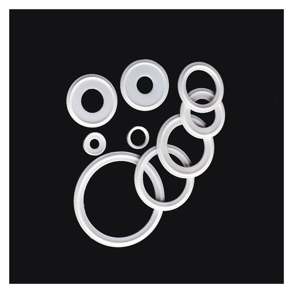 BYLSAGWHT 5-Piece Set for 19 mm Pipe, 219 mm O.D. Tri-Clamp Ferrule PTFE Sealing Strip Gasket Rings