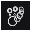 BYLSAGWHT 5-Piece Set for 19 mm Pipe, 219 mm O.D. Tri-Clamp Ferrule PTFE Sealing Strip Gasket Rings view 1