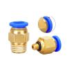 BYLSAGWHT 50-Piece Pneumatic Air Connector Fitting Set, PC 4/6/8/10/12 mm, Male Threads 1/8, 1/4, 3/8, 1/2, Hose Fittings, 4-M5 Pipe Quick Connectors (PC4mm-1I4) view 1